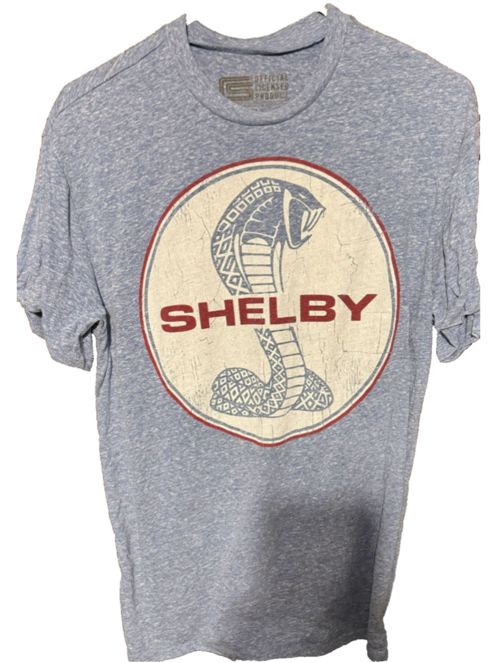 Shelby Cobra Vintage Logo T-Shirt Men's Sz M Blue Carroll Shelby